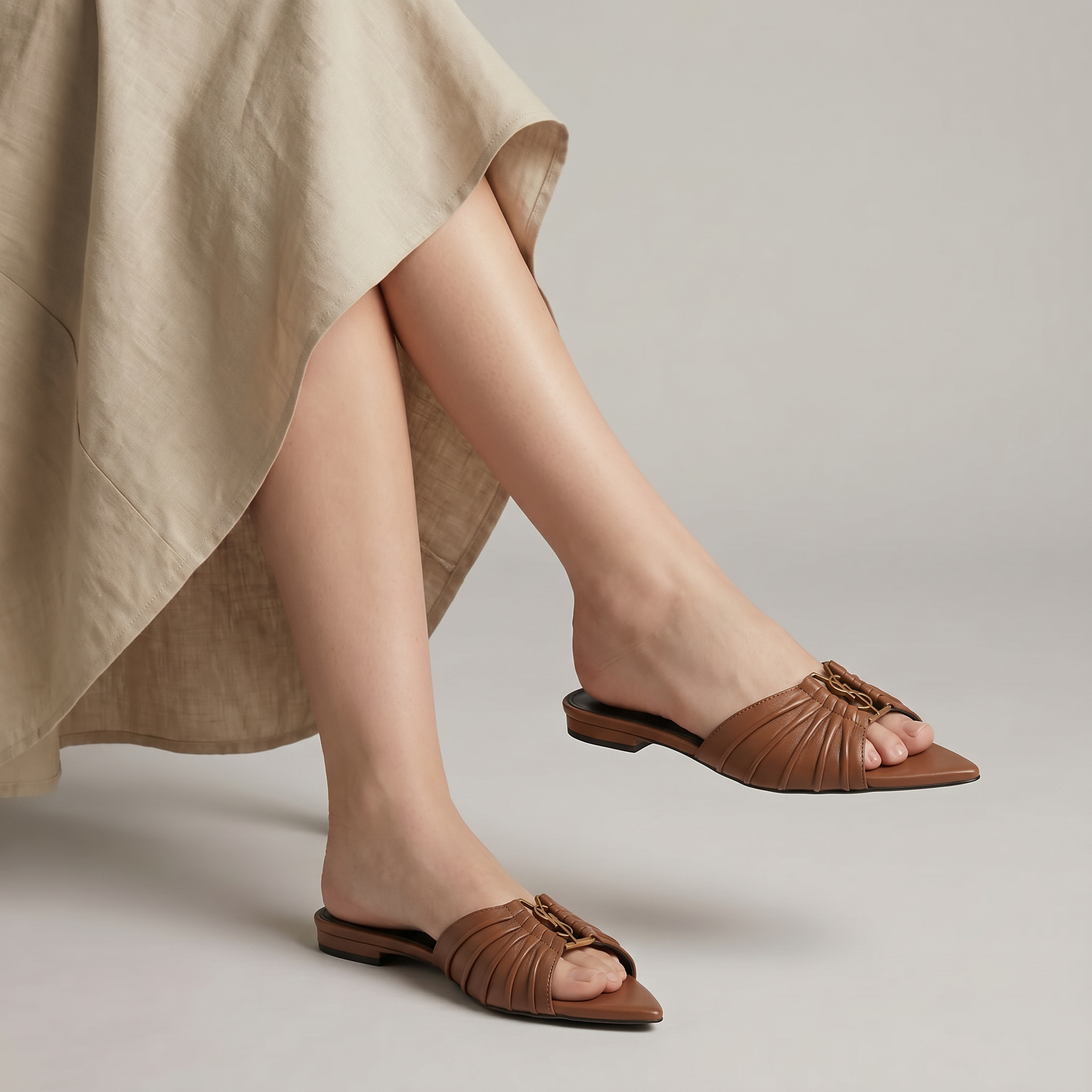 Capri Patent Flats Brown