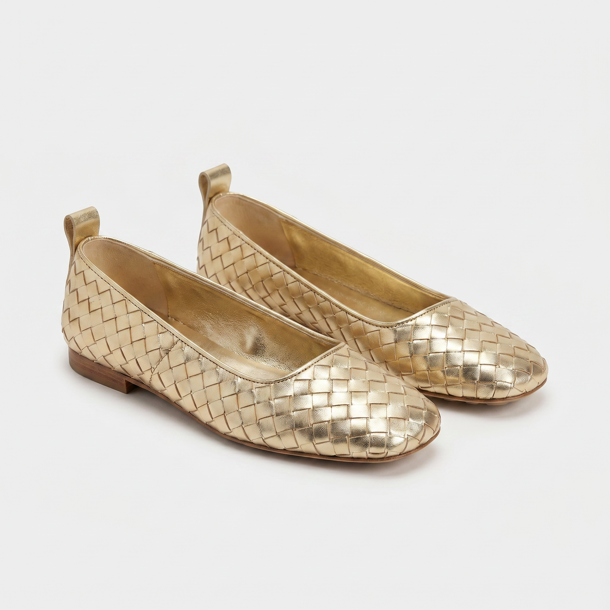 Riva Woven Ballet Shoes Women Gold