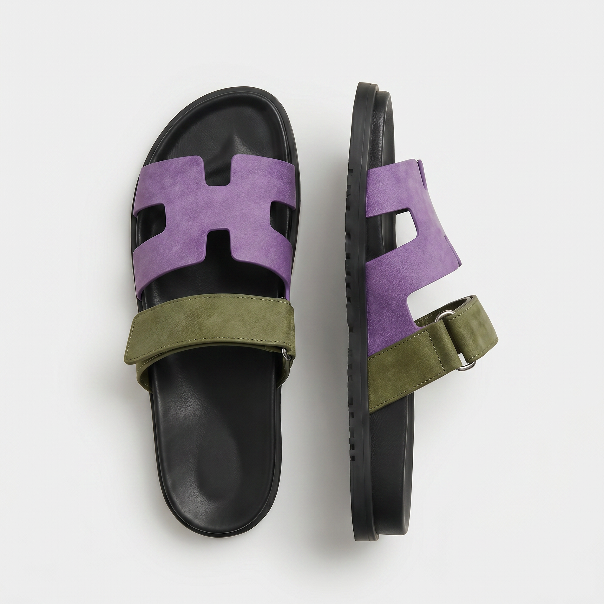 Cannes Suede Slide Women Olive Lilac