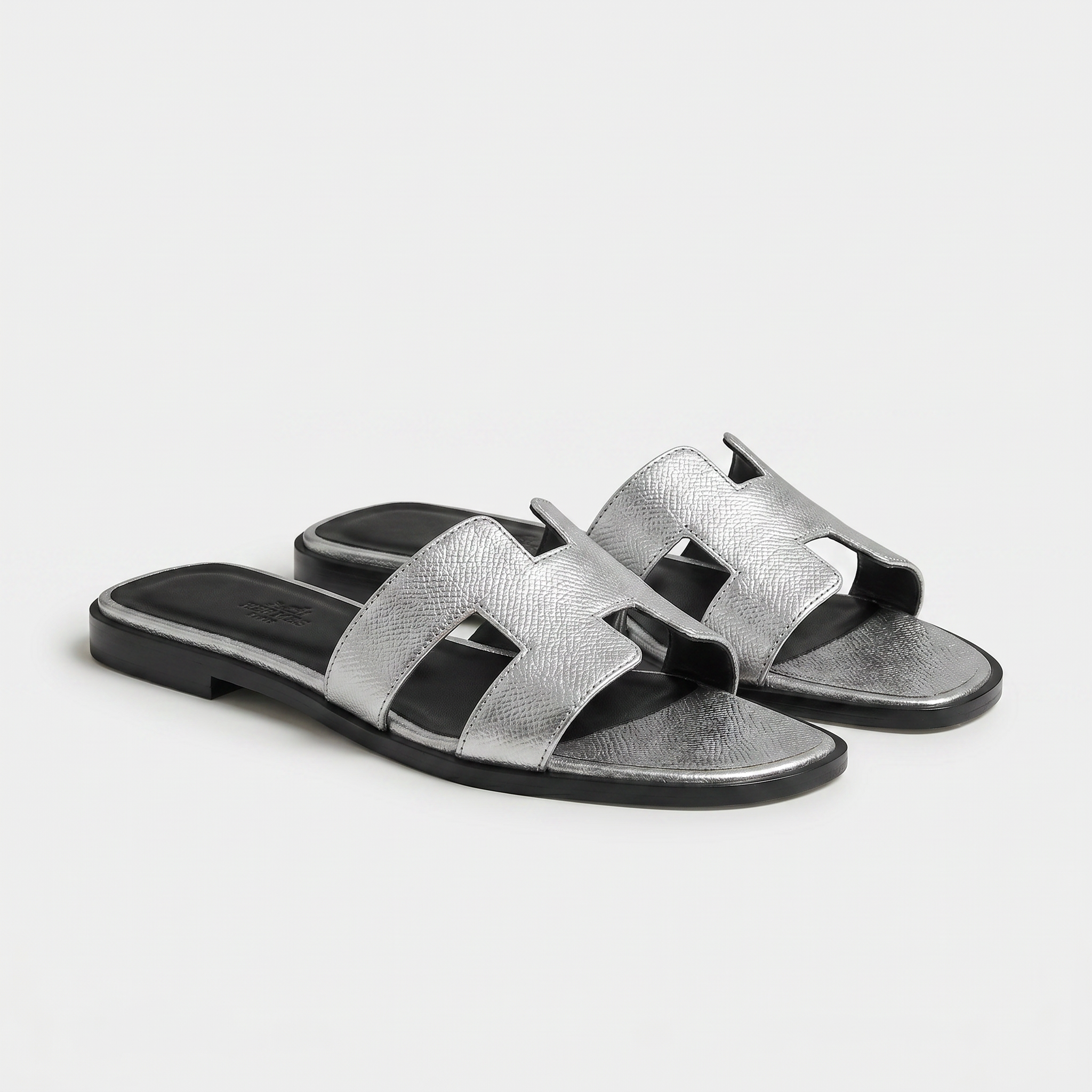 Riviera Flat Slide Women Metallic Silver