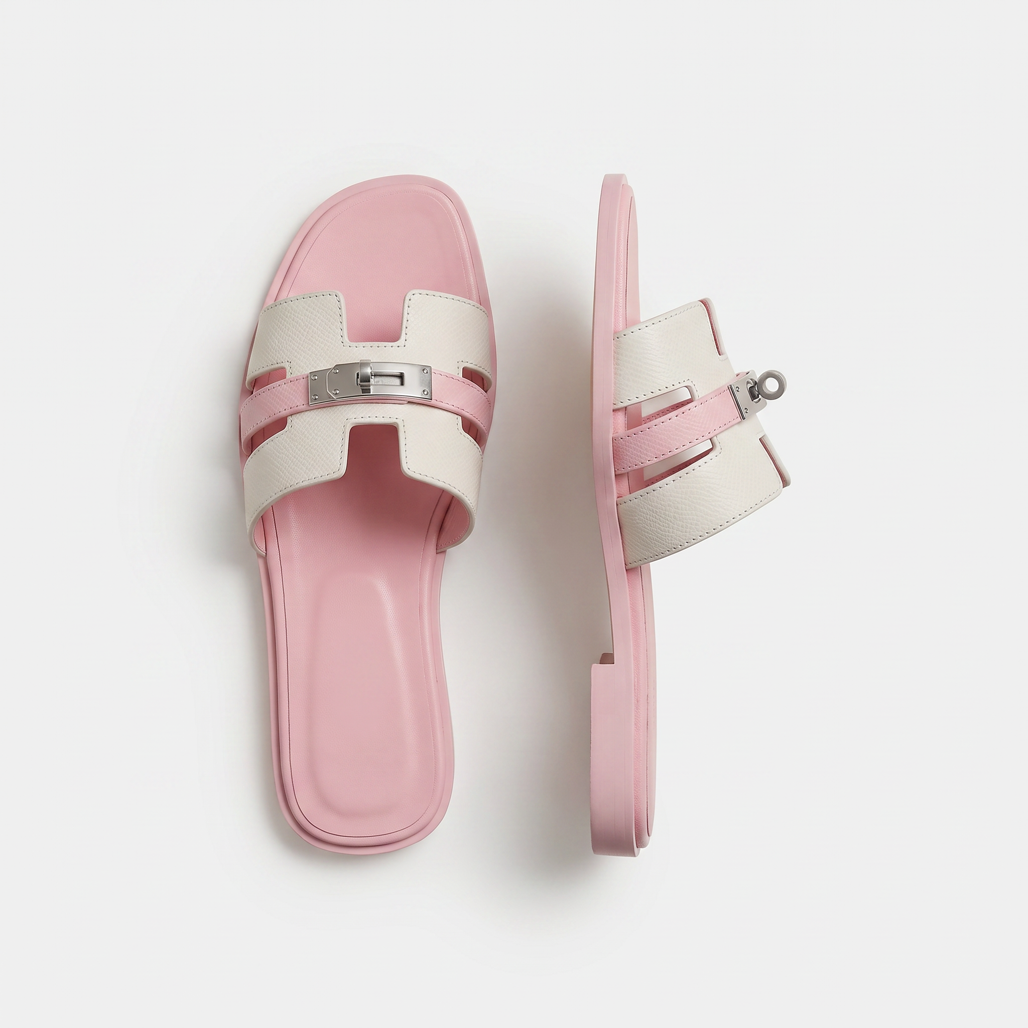 Marbella Slide Women White & Pink