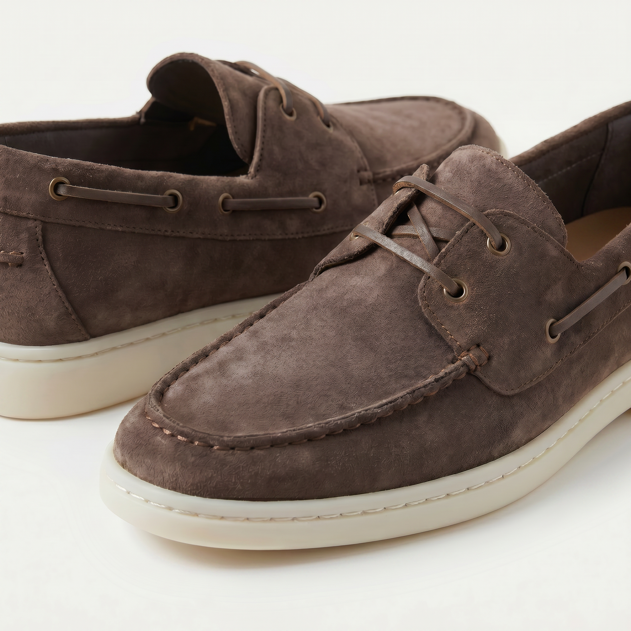 Portofino Boat Shoe Suede Stone Taupe