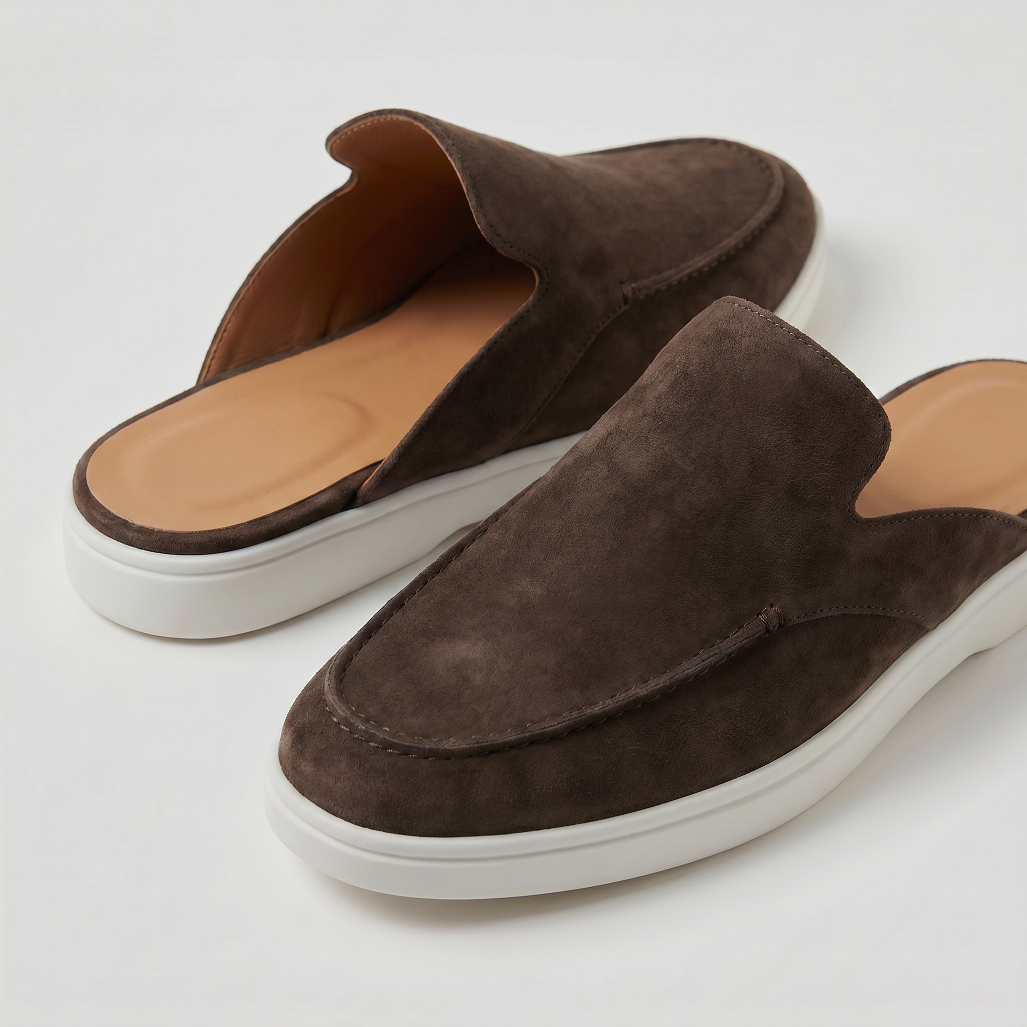 Positano Suede Mule II Dunkelbraun