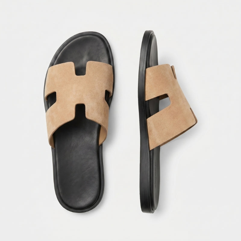 Monaco Slide Suede Denim Blue