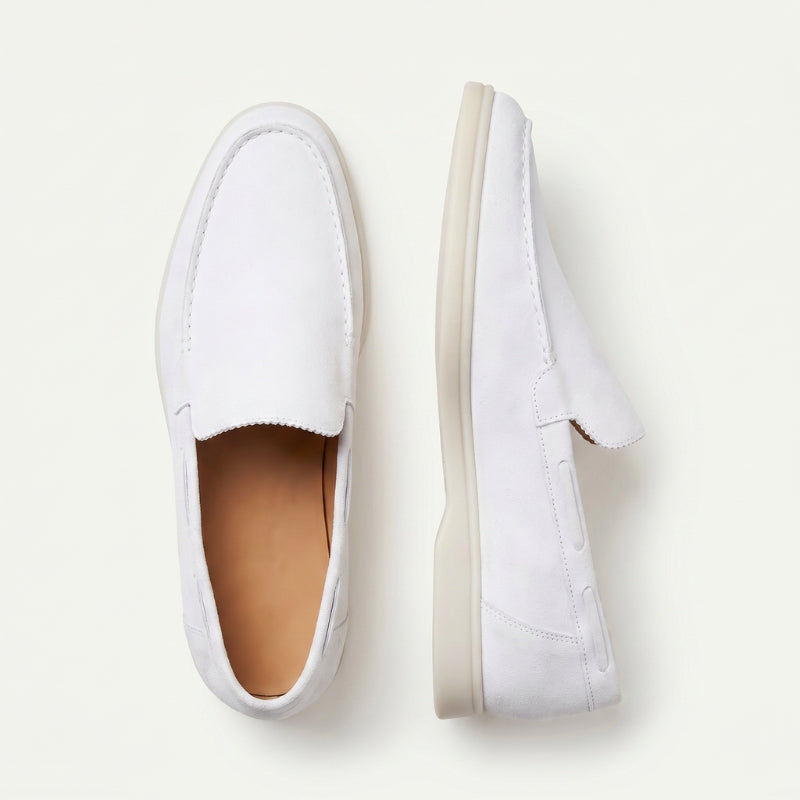 Milano Classic Loafer Suede Chalk White