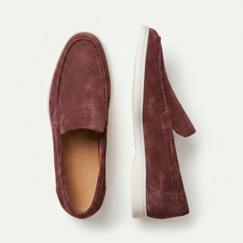 Milano Classic Loafer Suede Burgundy Rose