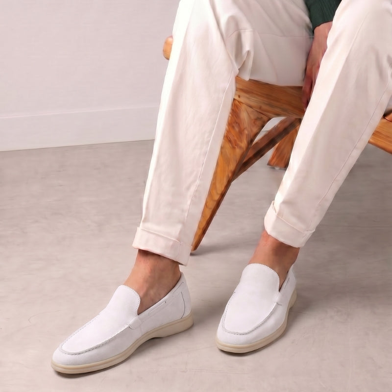 Milano Classic Loafer Suede Chalk White