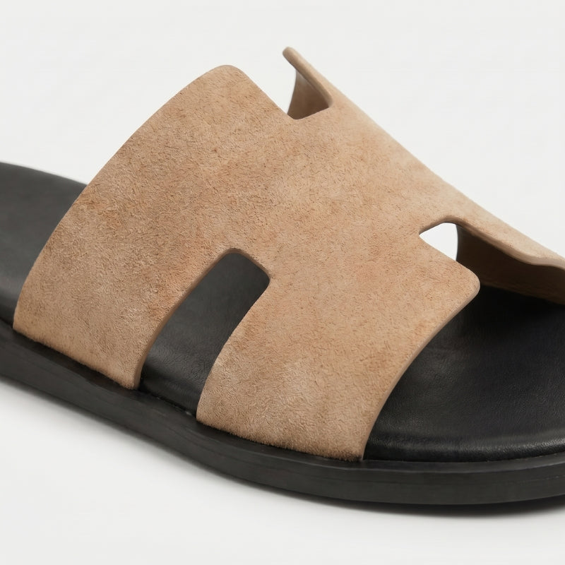 Monaco Slide Suede Denim Blue