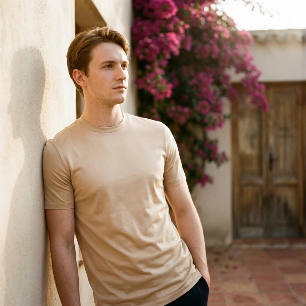 Verona Soft Lustre Tee Beige
