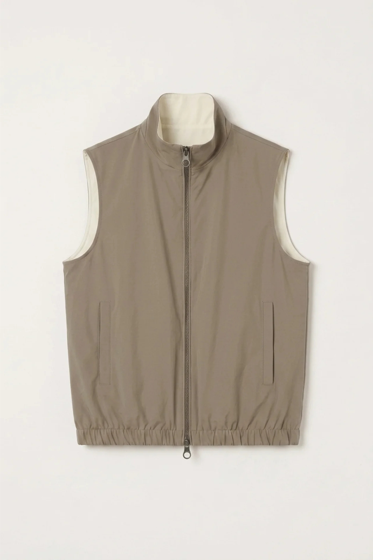 Bergamo Reversible Gilet Cream Taupe
