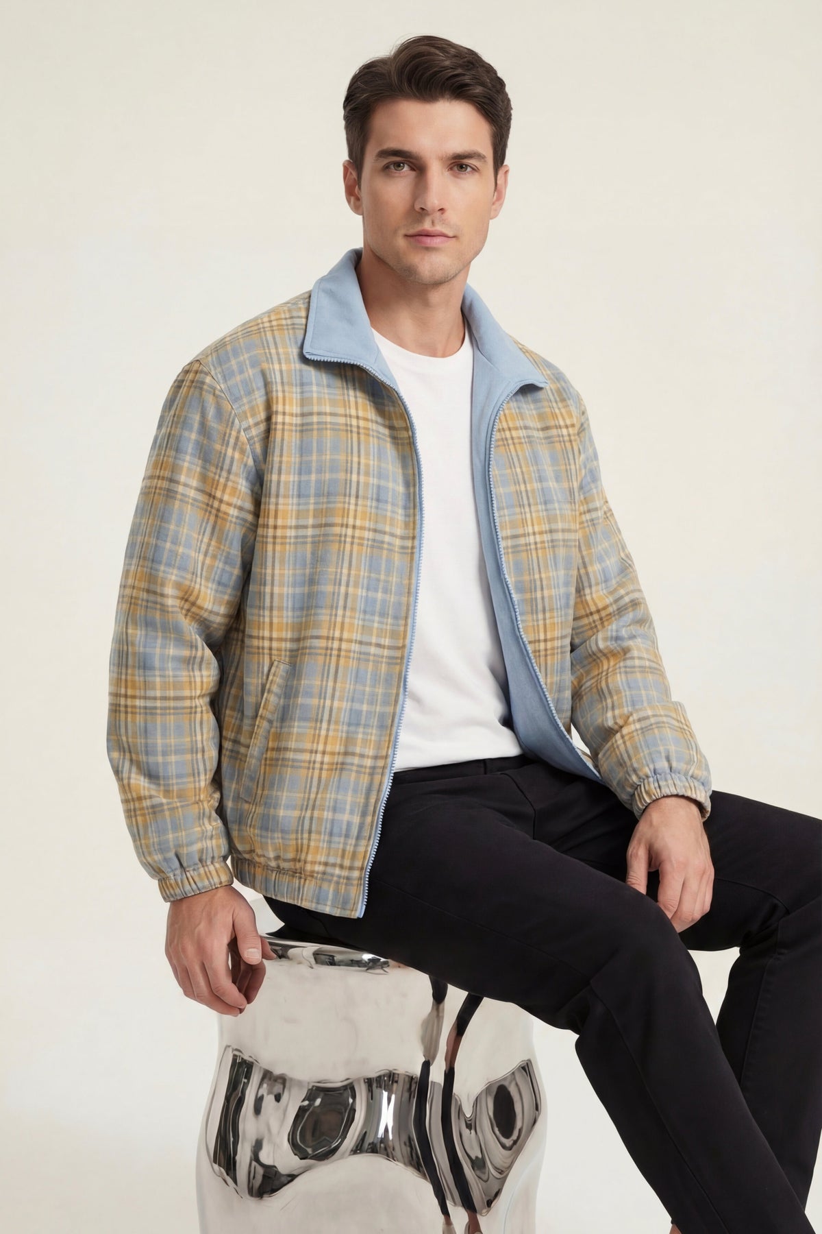 Camogli Reversible Jacket Light Blue