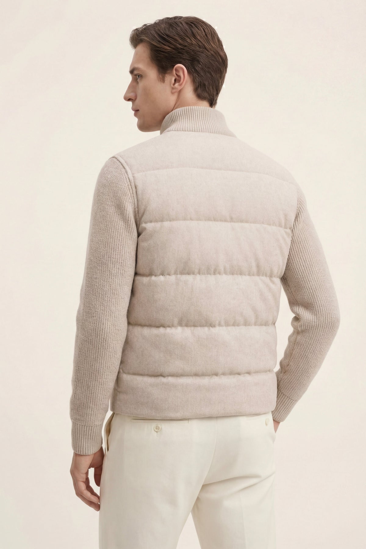 Modena Quilted Knit Jacket Ivory
