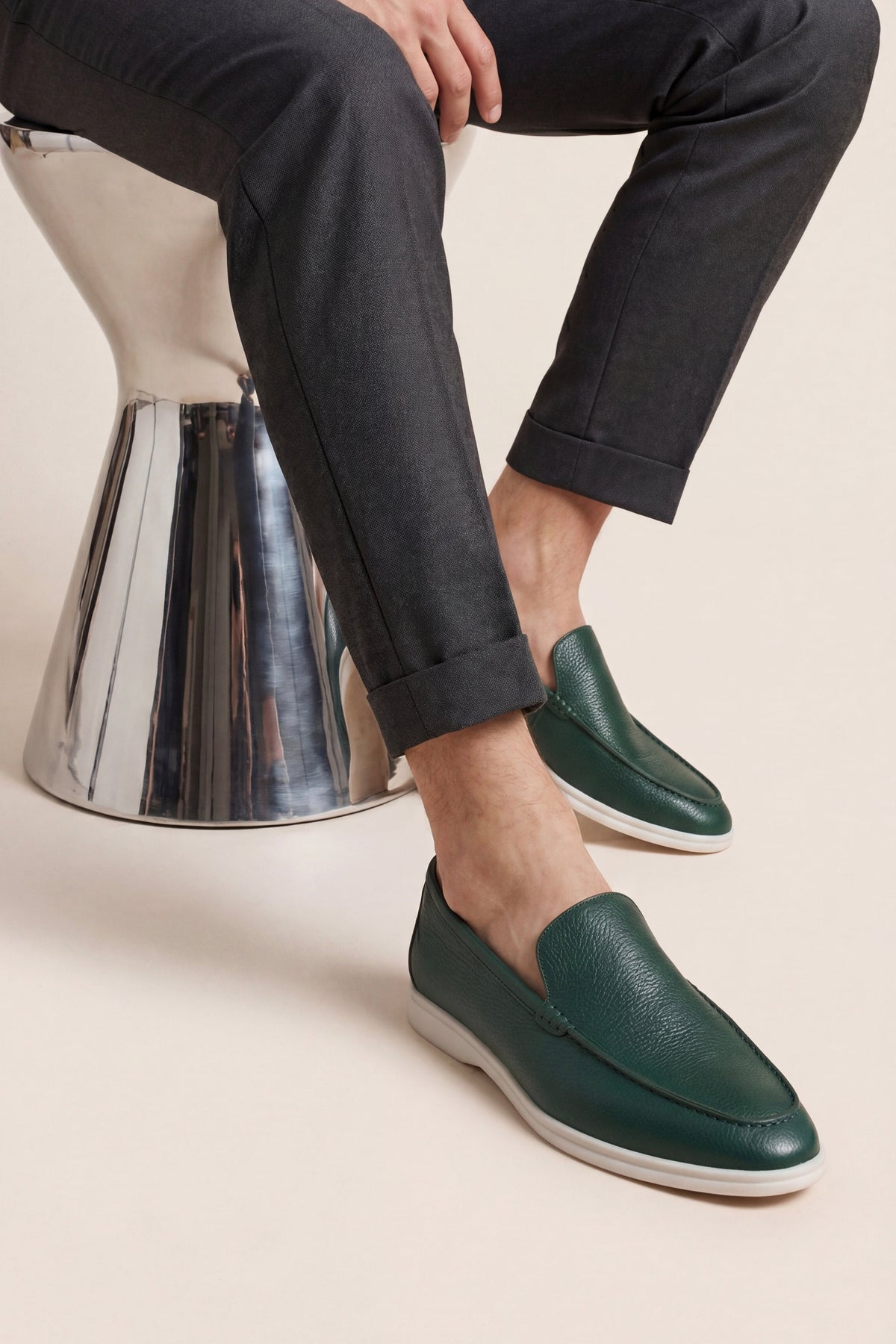 Portofino Leather Loafer Dark Green