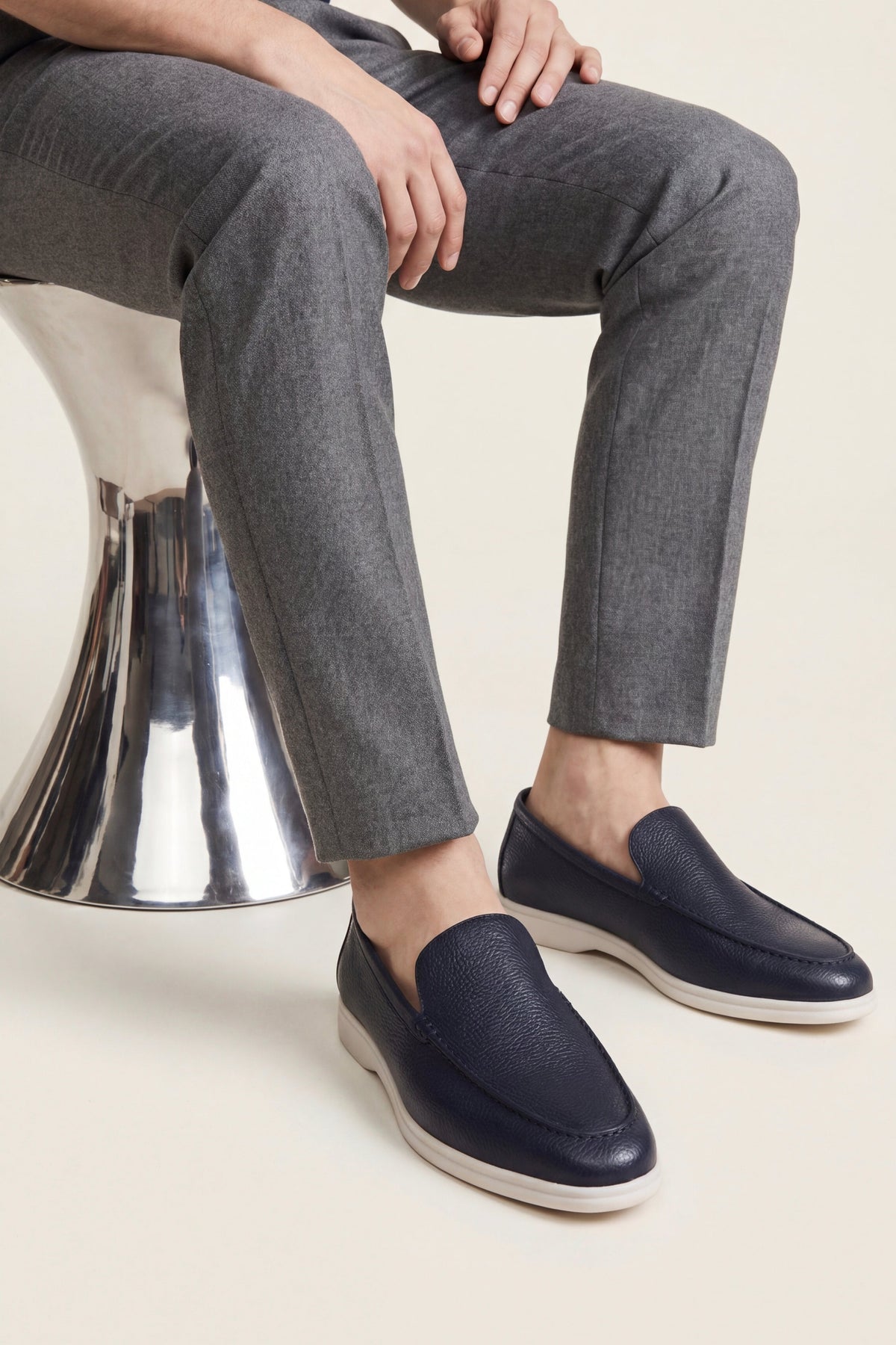 Portofino Leather Loafer Navy Blue