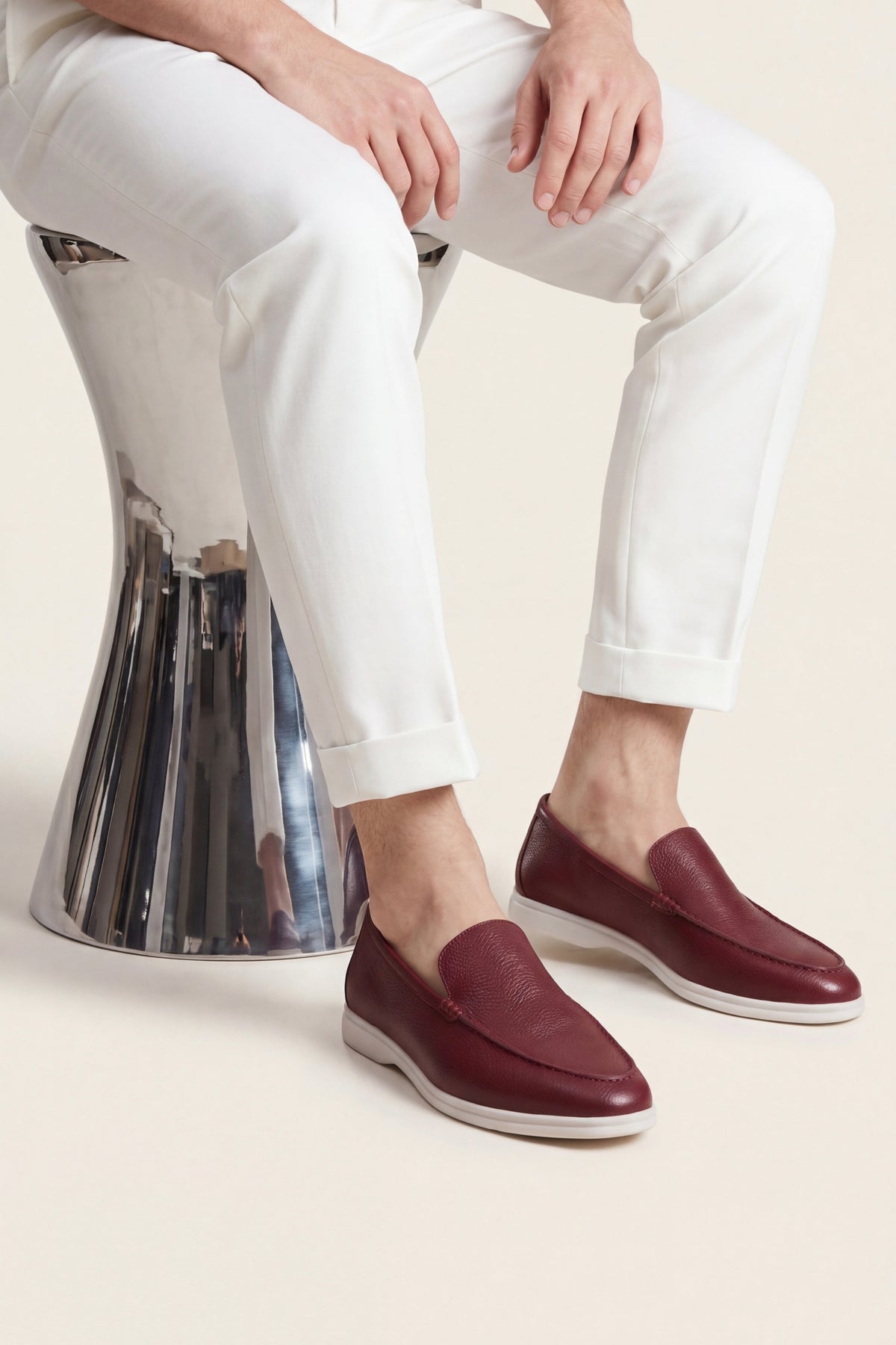 Portofino Leather Loafer Burgundy Red