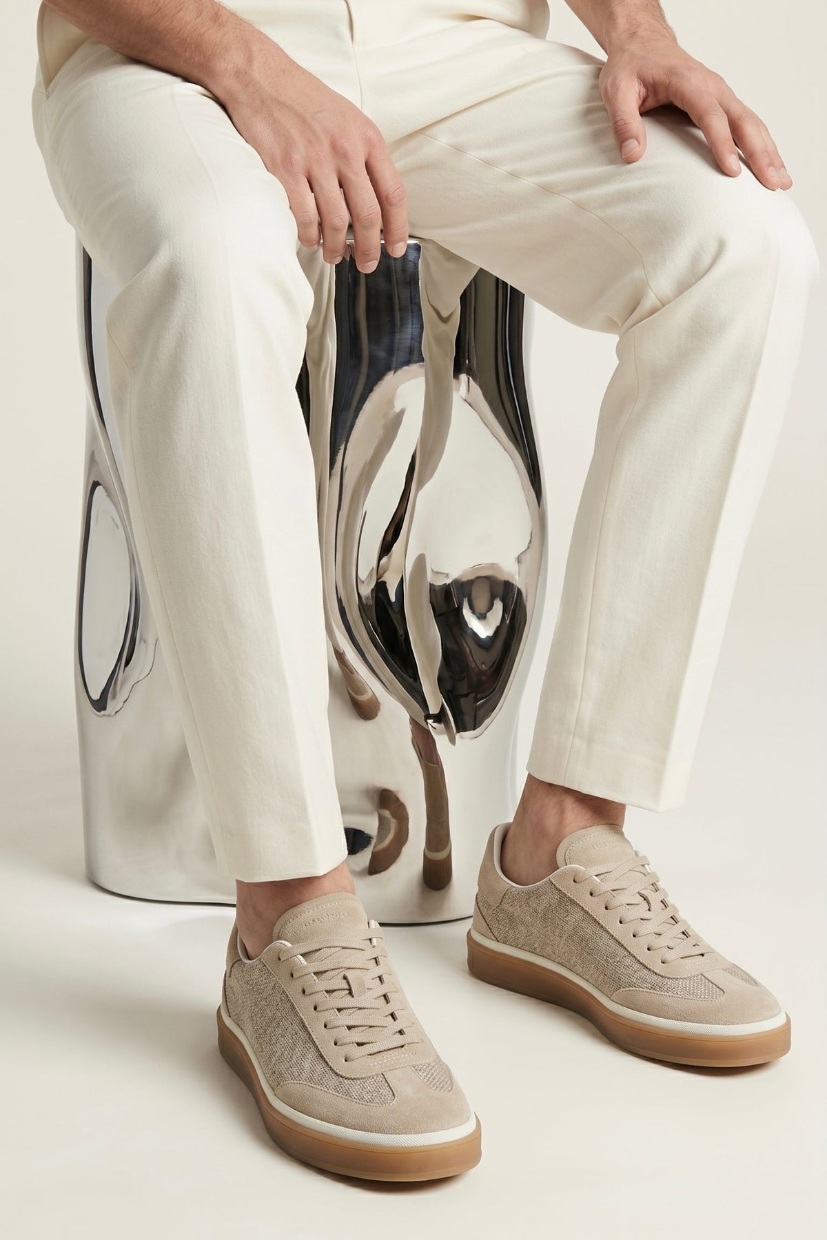 Torino Textile Sneaker Sand Beige