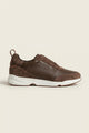 Livorno Leather Slip-On Runner Dark Brown