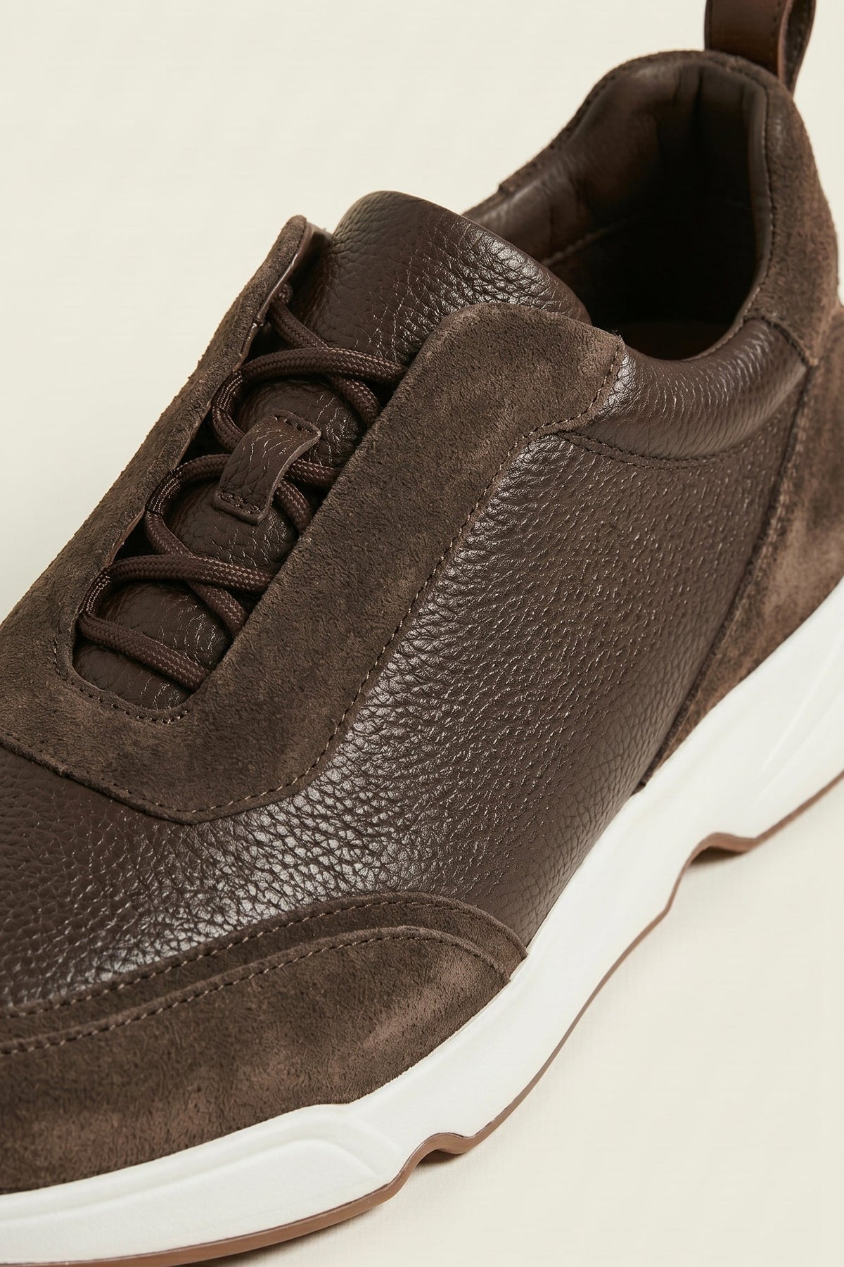 Livorno Leather Slip-On Runner Dark Brown