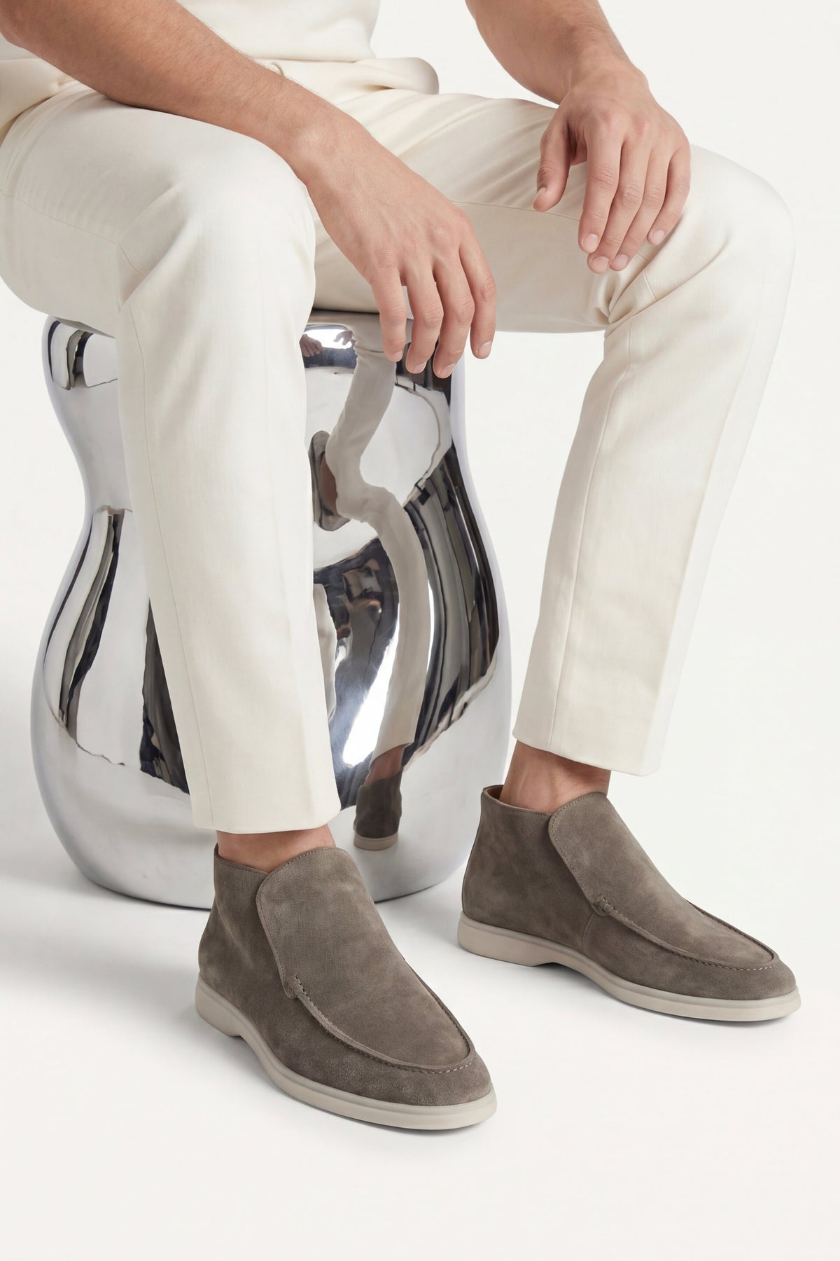 Milano City Loafer Suede Taupe Grey