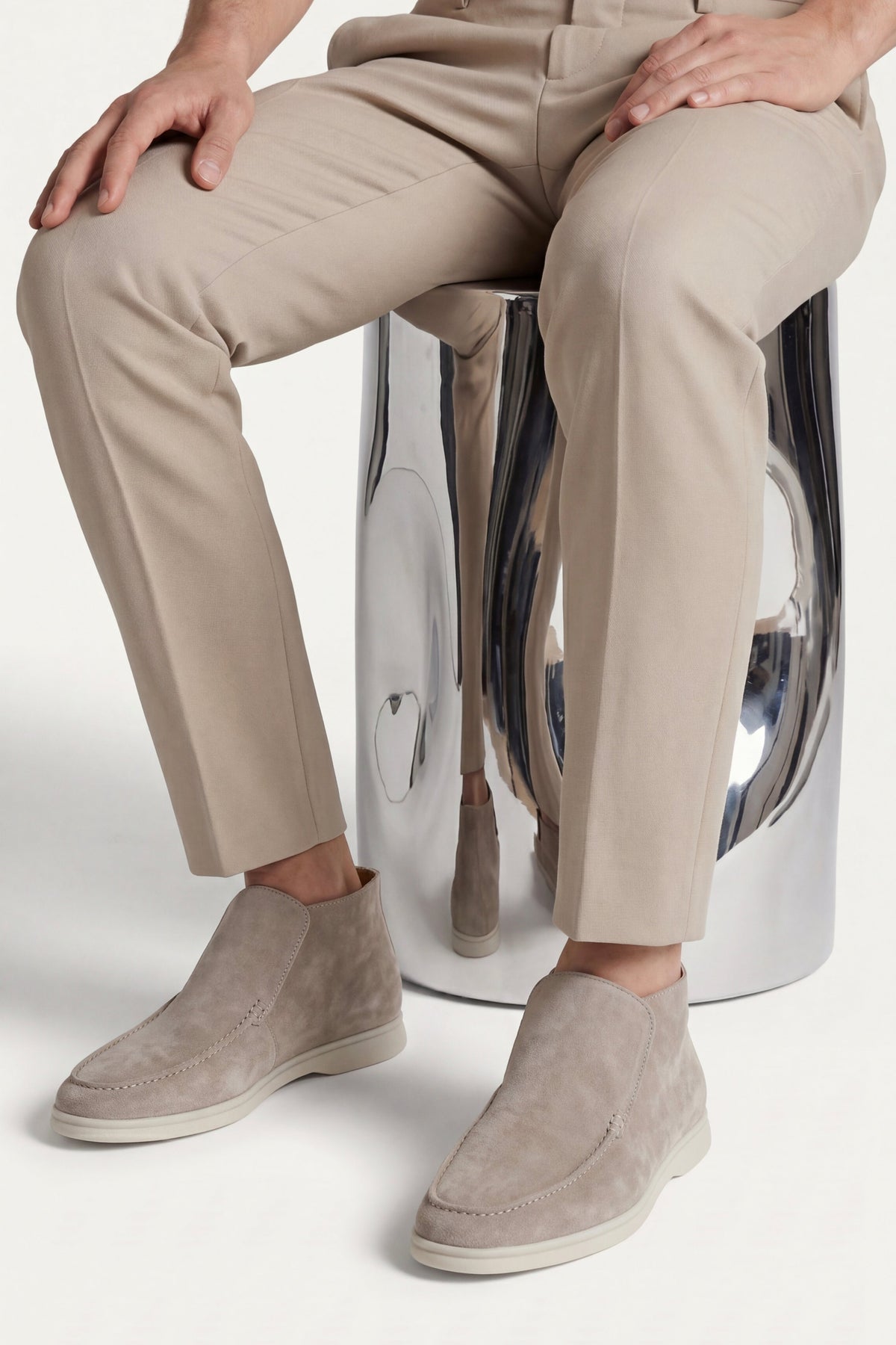 Milano City Loafer Suede Light Taupe