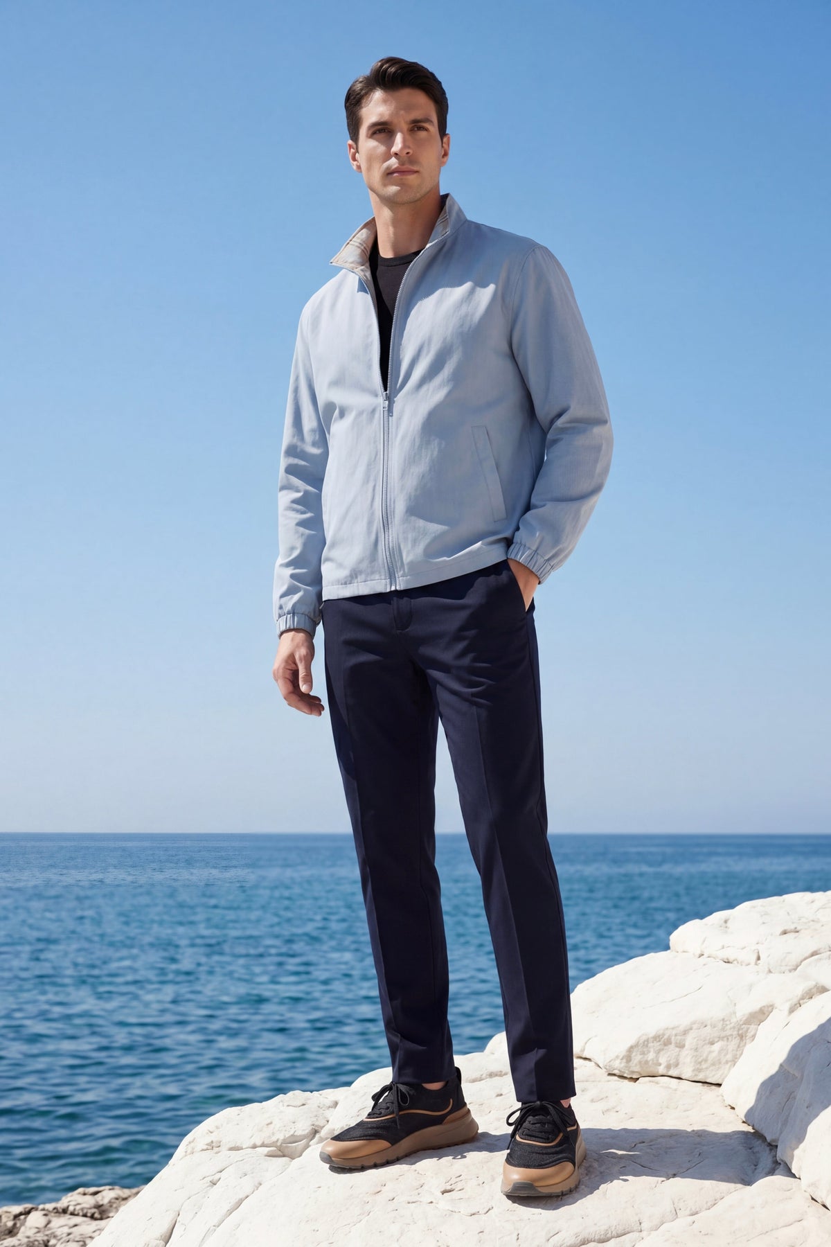 Camogli Reversible Jacket Light Blue