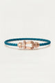 Levanto Rose Gold Rope Bracelet Ocean Blue