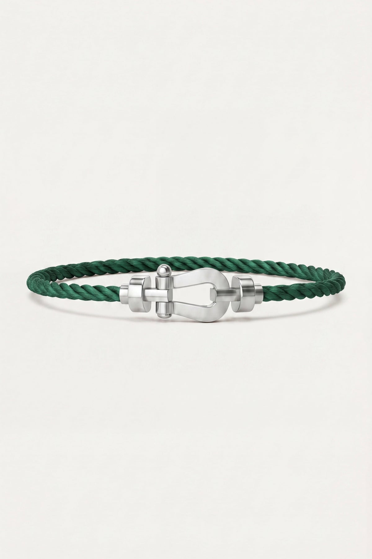 Levanto Platinum Rope Bracelet Forest Green
