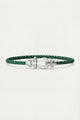 Levanto Platinum Rope Bracelet Forest Green