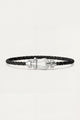 Levanto Platinum Rope Bracelet Onyx Black