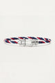 Levanto Platinum Rope Bracelet Blue/Red/White