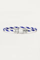 Levanto Platinum Rope Bracelet Blue/White