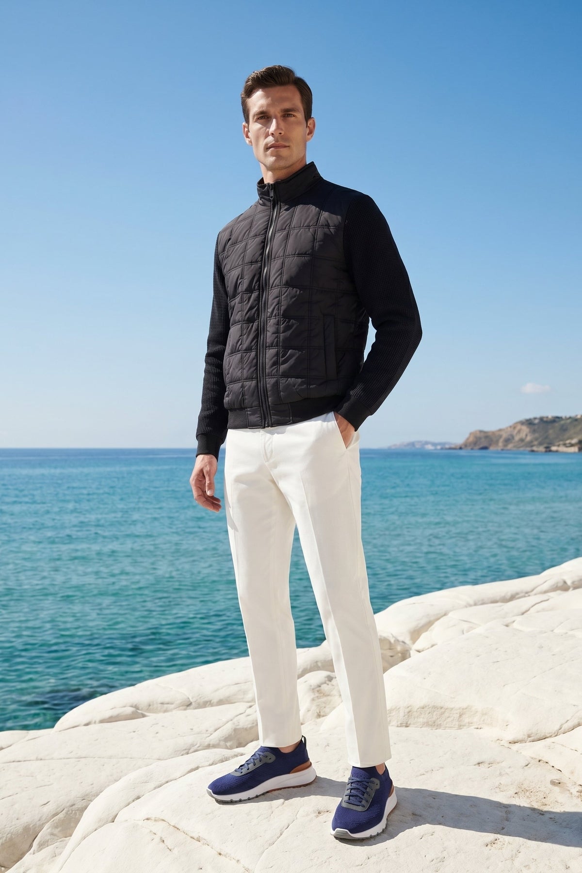 Treviso Quilted Hybrid Jacket Black