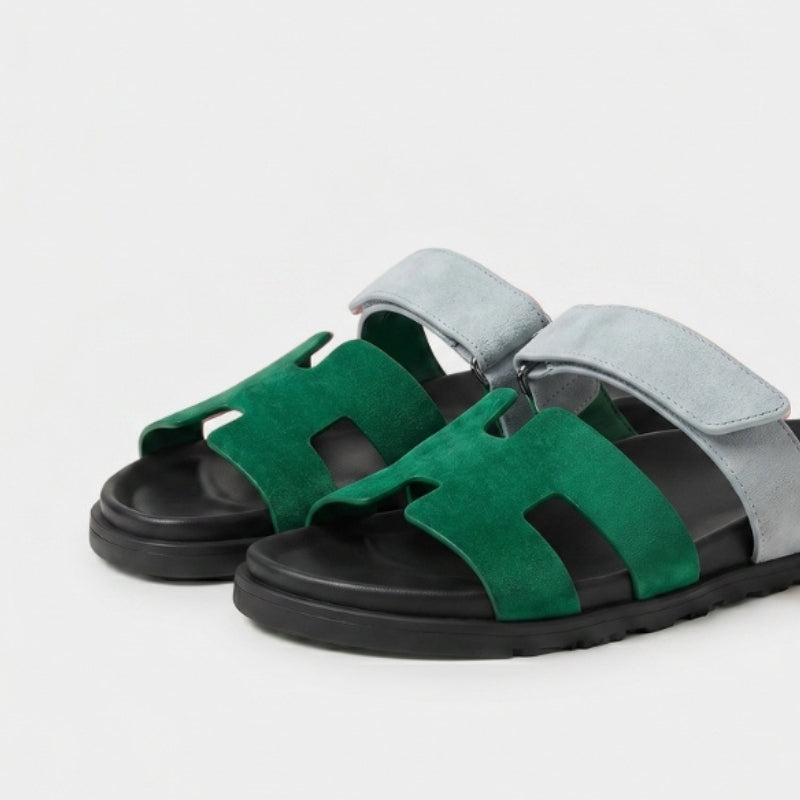 Cannes Suede Slide Women Green Grey