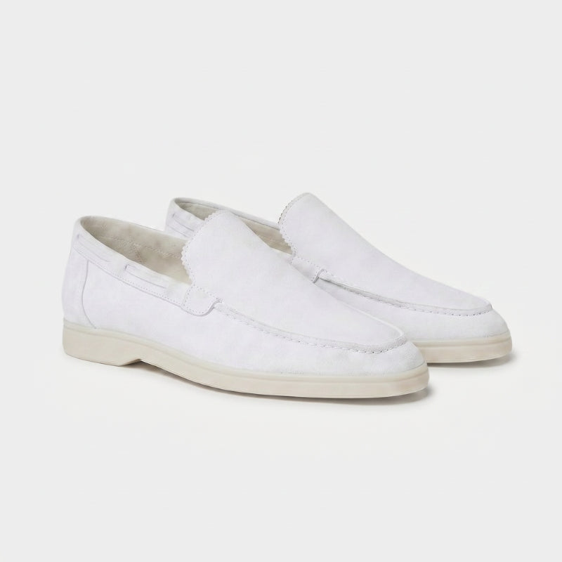 Milano Klassik Loafer Wildleder Kreideweiß