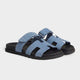 Cannes Slide Wildleder Schieferblau
