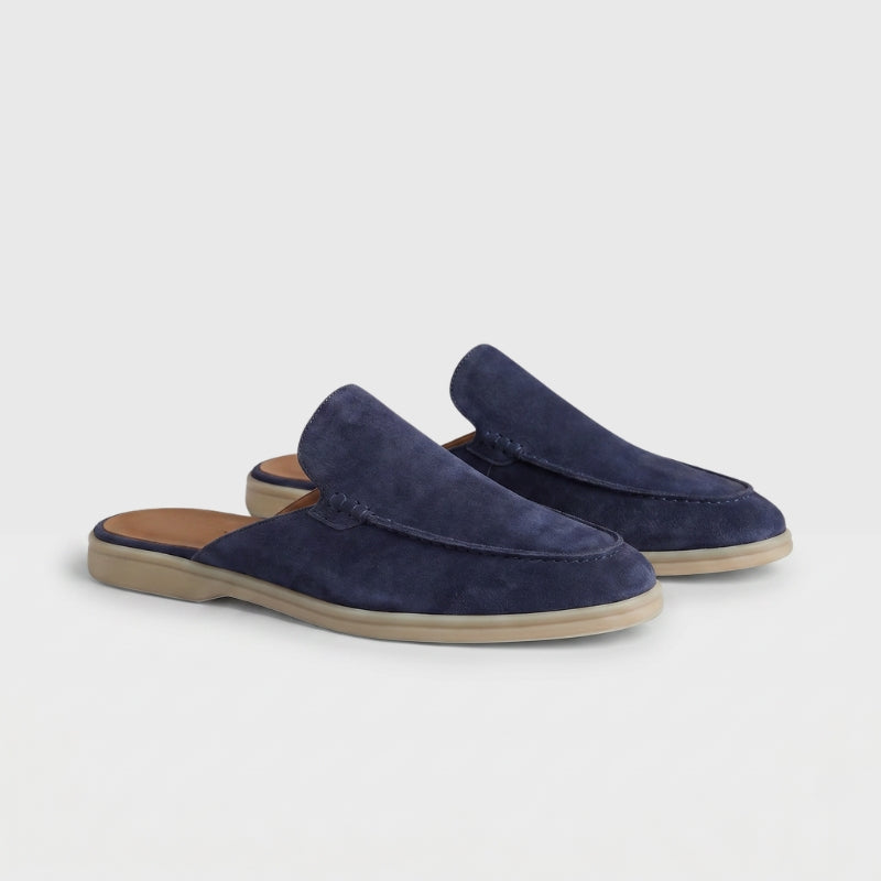 Positano Suede Mule Navy