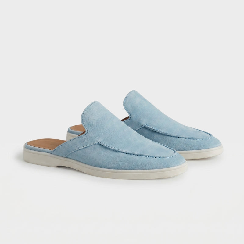 Positano Suede Mule II Sky Blue