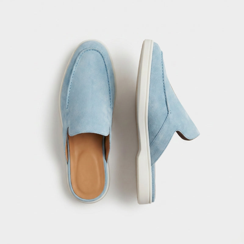 Positano Wildleder-Mule II Himmelblau