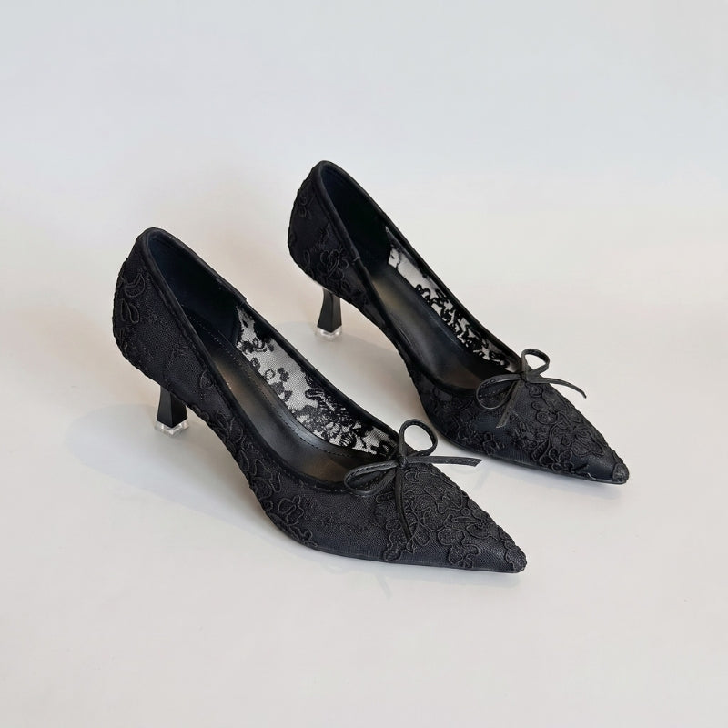 Vittoria Lace Pump Women Black