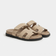 Cannes Suede Slide Donna Sabbia