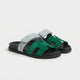Cannes Scivolo in pelle scamosciata donna verde grigio