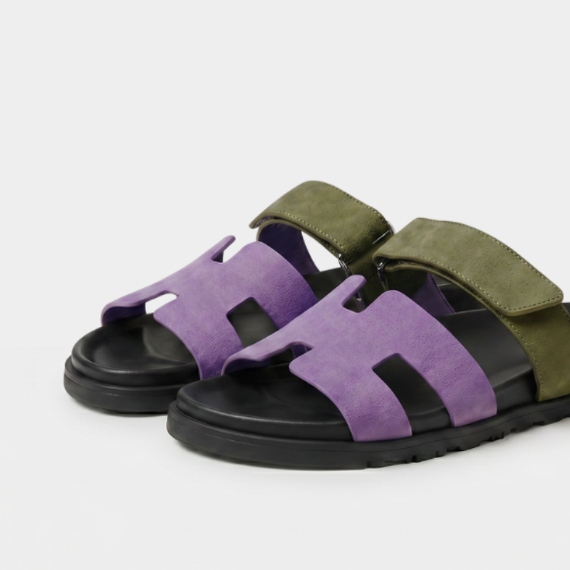 Cannes Suede Slide Women Olive Lilac