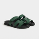 Cannes Infradito in Pelle Donna Verde Foresta
