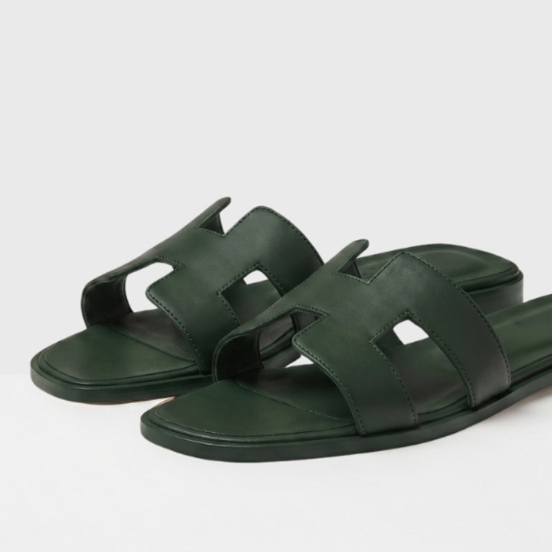 Riviera Flat Slide Women Green