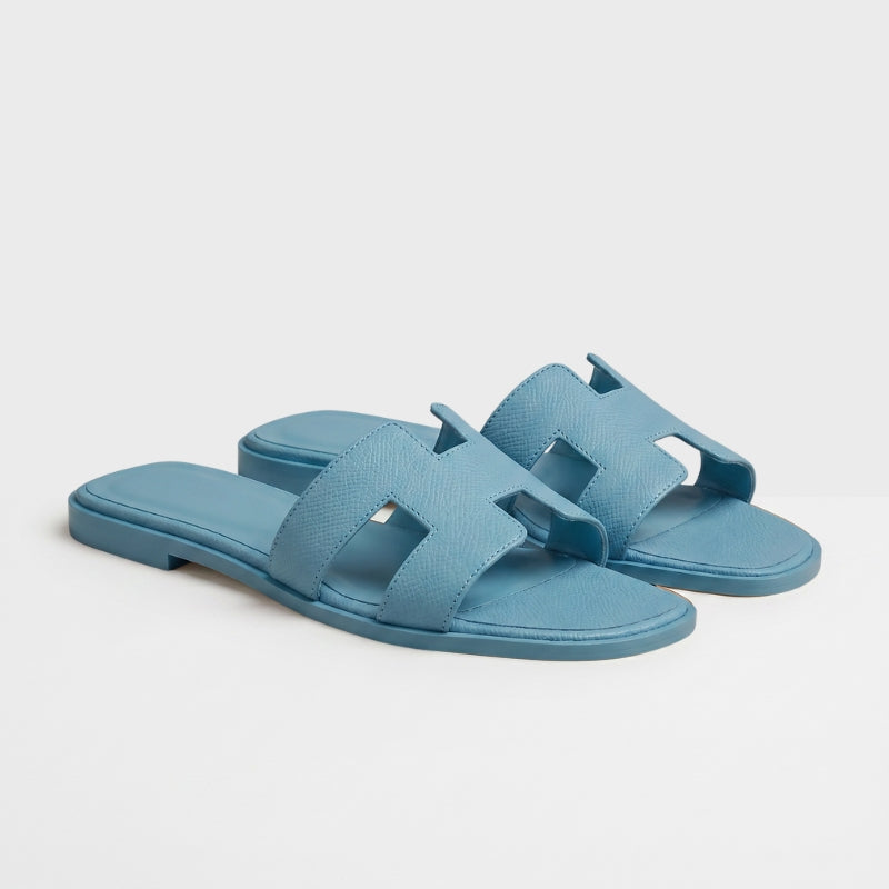 Riviera Flat Slide Women Slate Blue