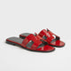 Riviera Flat Slide Women Red Patent