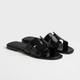 Riviera Flat Slide Women Black Patent