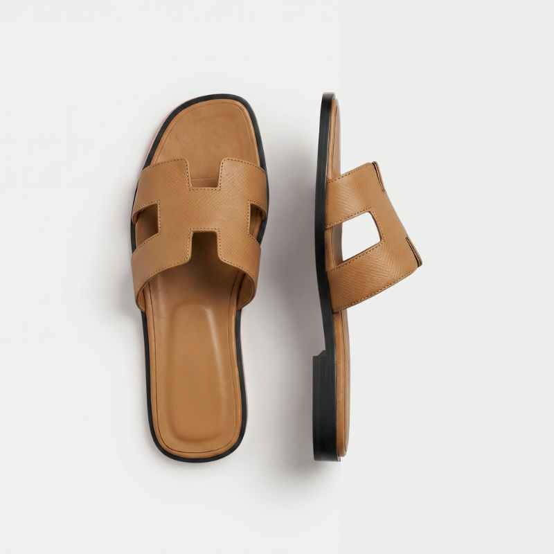 Riviera Flat Slide Women Tan