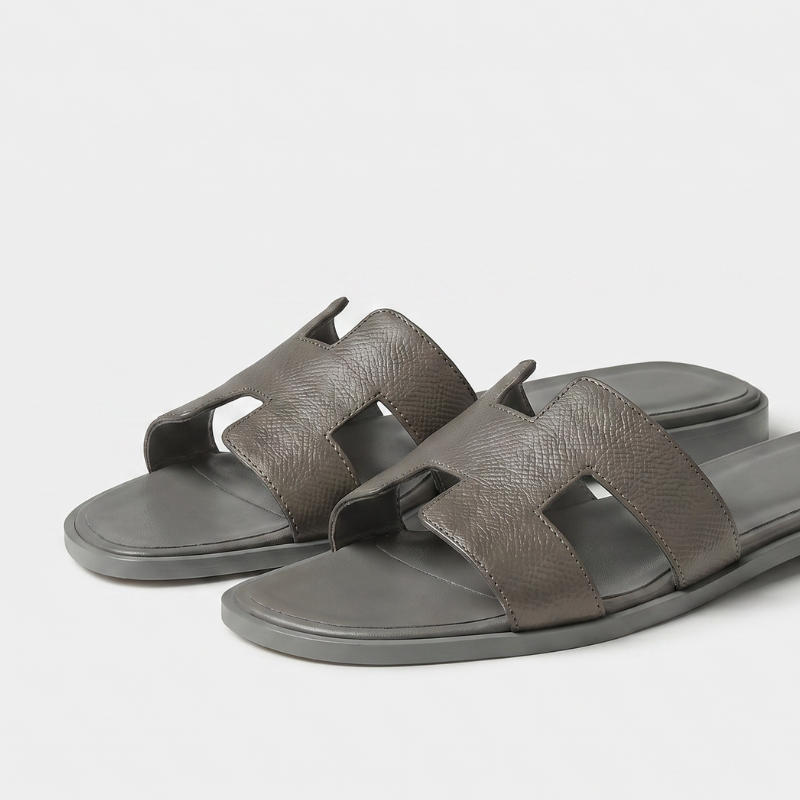 Riviera Flat Slide Women Grey
