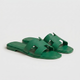 Riviera Flat Slide Women Emerald Green